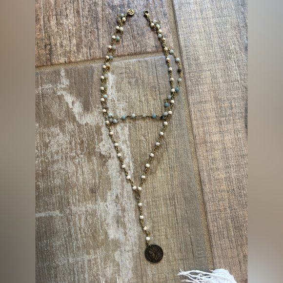 Raw & Rebellious Boho Layered Necklace Bundle– Crescent Moon, Beaded, Coin Charm - Picture 4 of 5